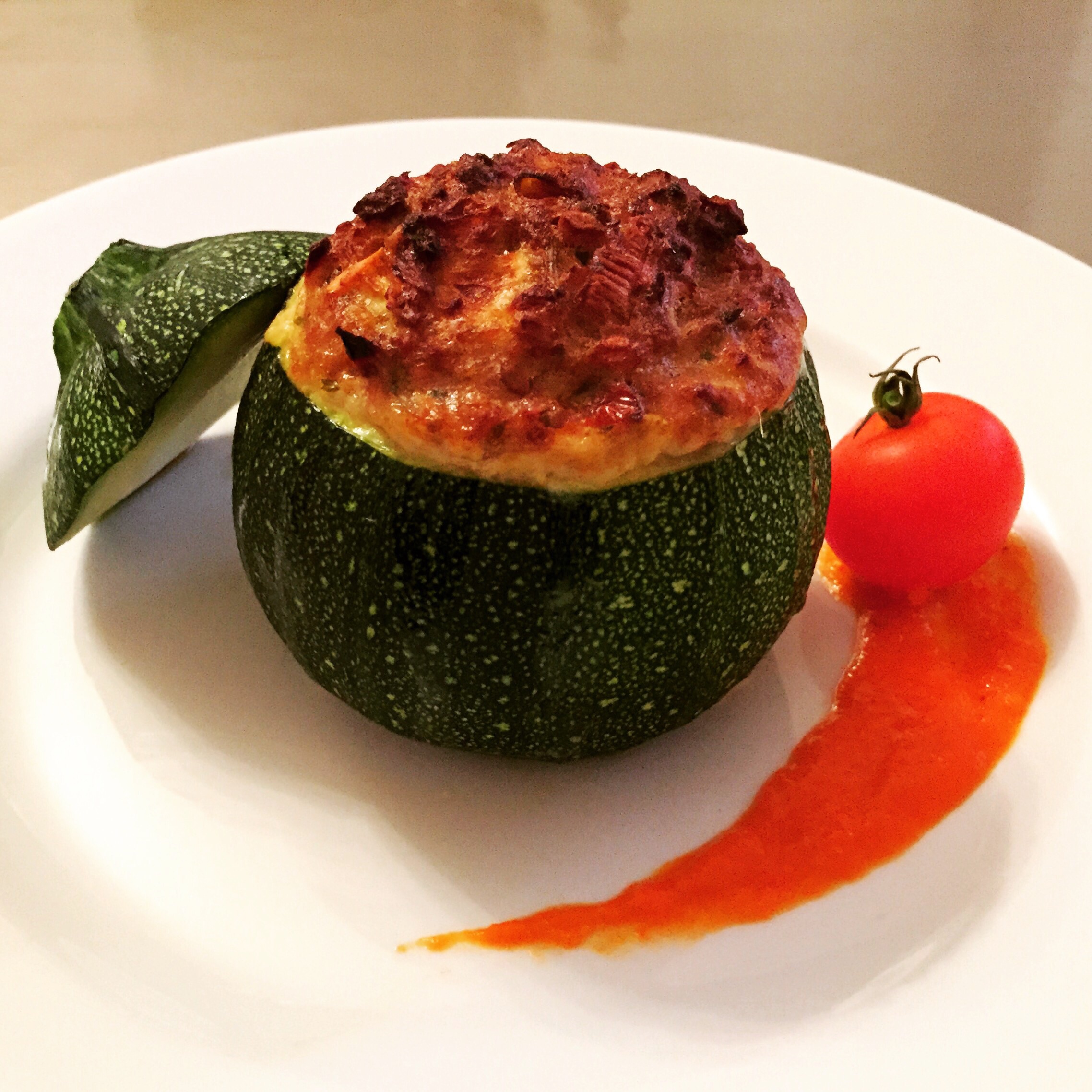 TUNA STUFFED ZUCCHINI