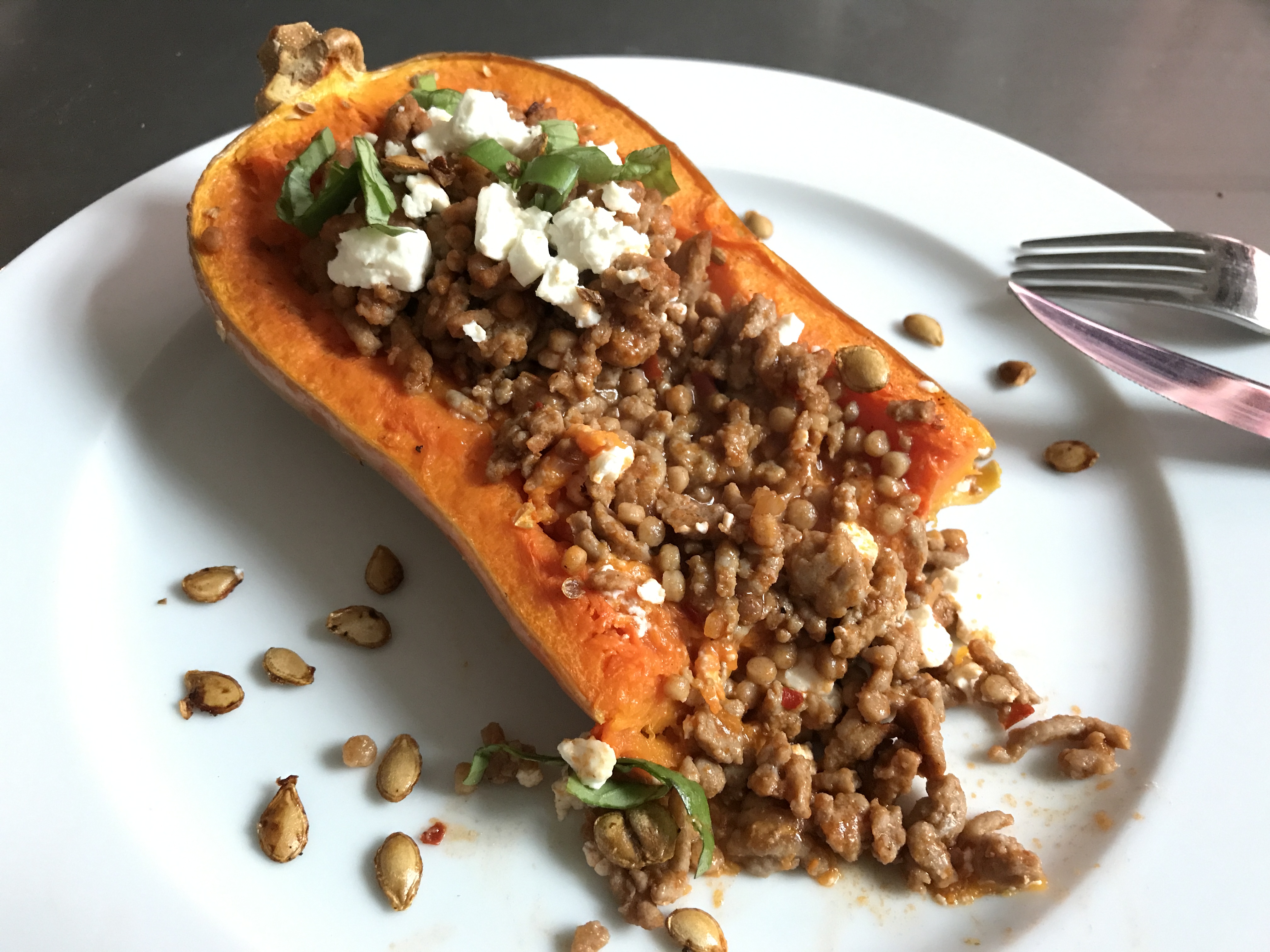 HALLOWEEN SPECIAL: STUFFED BUTTERNUT SQUASH